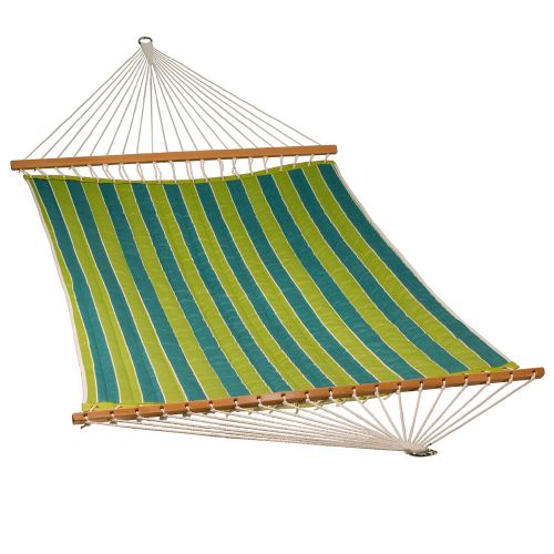 2789w179180 13 Ft. Quilted Fabric Hammock, Blue & Green - Wickenburg Teal & Cobble Willow