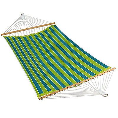 2790w179180 11 Ft. Polyester Fabric Hammock, Blue - Wickenburg Teal & Cobble Willow