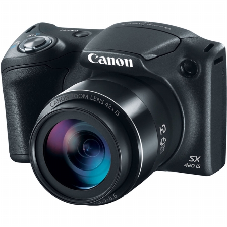 Canon 1068C001 PowerShot SX420 IS Digital Camera with 42x Optical Zoom & Built-In Wi-Fi Black