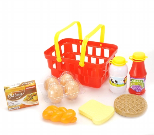 Ps117 Pretend Play Breakfast & Lunch With Basket Playset