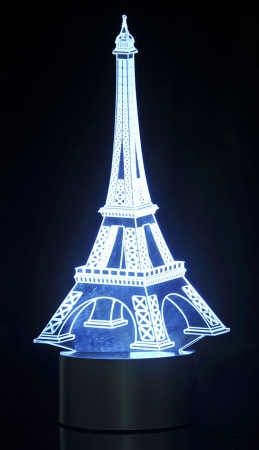 T Tg2821 Optical Illusion 3d Eifel Tower Lighting