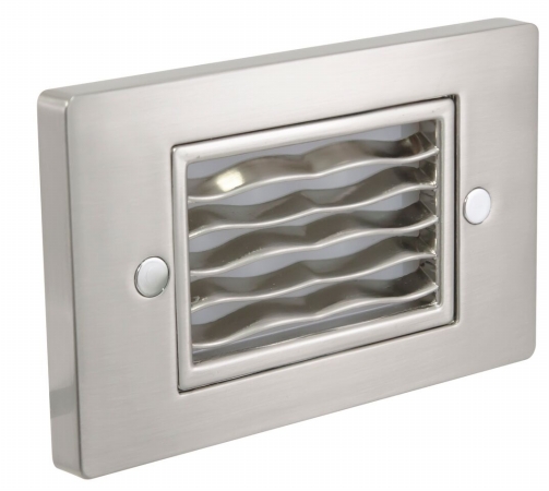 Horizontal Wave Faceplate For Led Step Light, Stainless Steel
