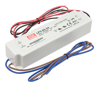 Led-dr60-24 Hardwire Power Supply 24v Dc 1-150 Watt Not Dimmable White