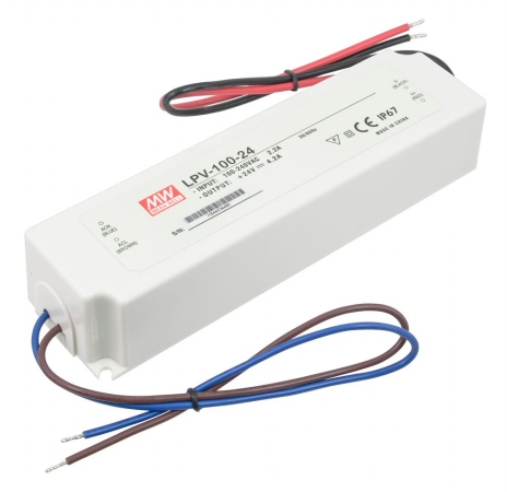 Led-dr150-24 Hardwire Power Supply 24v Dc 1-60 Watt Not Dimmable White