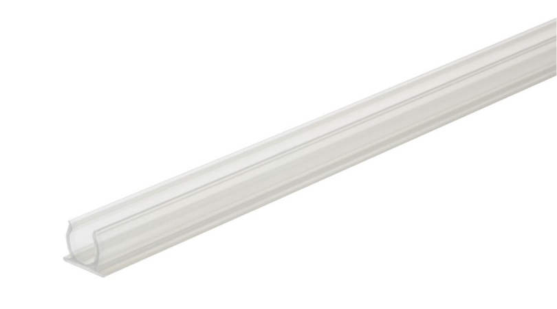 4 foot mounting track for 0.5 in. Dia. Pvc rope light, Clear