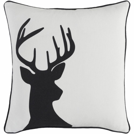 Holi7244-1818 18 X 18 Ft. Square Holiday Deer Woven Throw Pillows Cover