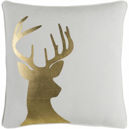 Holi7250-1818 18 X 18 Ft. Square Holiday Deer Woven Throw Pillows Cover