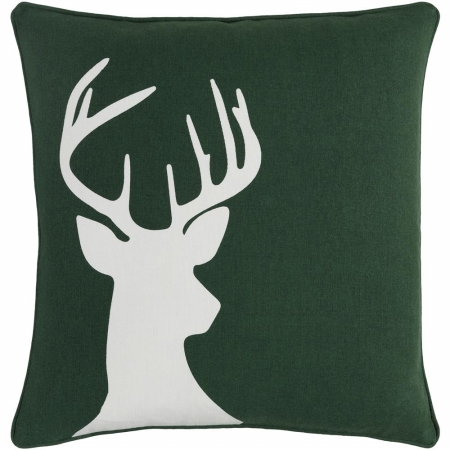 Holi7261-1818 18 X 18 Ft. Square Holiday Deer Woven Throw Pillows Cover