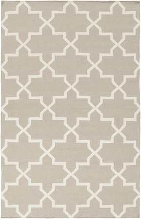 Awhd1020-23 2 X 3 Ft. Rectangle York Reagan Hand Flatweave Area Rugs - Light Gray & Ivory