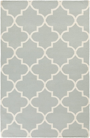 Awhd1018-23 2 X 3 Ft. Rectangle York Mallory Hand Flatweave Area Rugs - Light Blue & Ivory