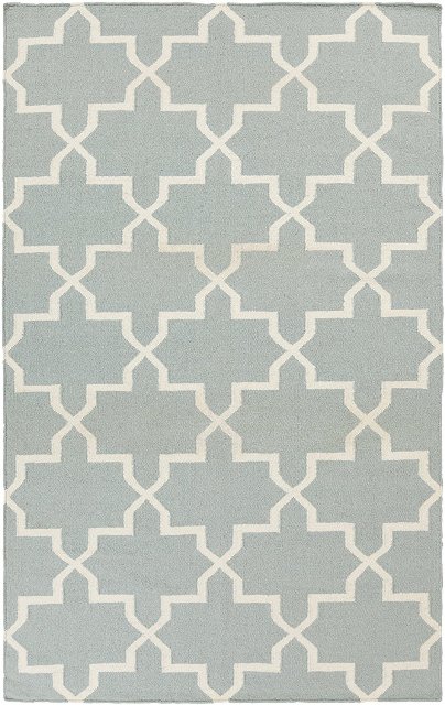 Awhd1026-35 3 X 5 Ft. Rectangle York Reagan Hand Flatweave Area Rugs - Light Blue & Ivory