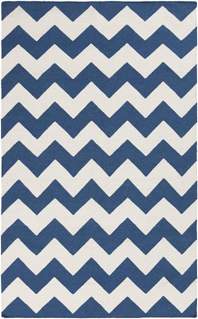 Awhd1040-810 8 X 10 Ft. Rectangle York Phoebe Hand Flatweave Area Rugs - Royal Blue & Ivory