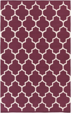 Awlt3008-810 8 X 10 Ft. Rectangle Vogue Claire Cotton Flatweave Area Rugs - Magenta & Ivory