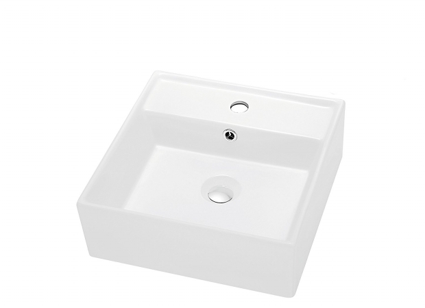 UPC 609224232077 product image for CASN109019 Contemporary Vessel Above-Counter Square Ceramic Art Basin with Singl | upcitemdb.com