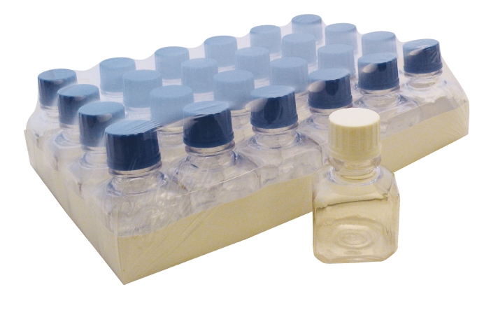 626264-00302cap 1 Oz Petg Graduated Bottle With Duo Closures Hdpe, Blue & White - Pack Of 24