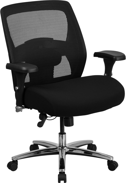 Go-wy-85h-gg Hercules Series 24 By 7 Multi-shift, 300 Lbs Capacity High Back Black Mesh Multi-functional Executive Swivel Chair With Seat Slider