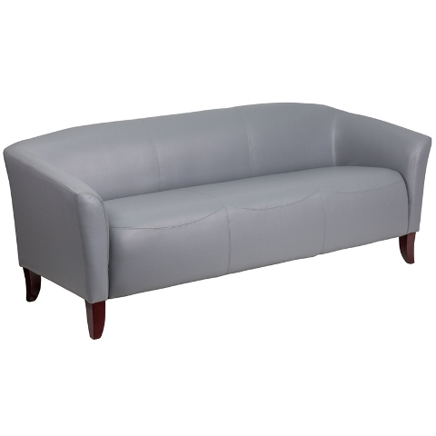111-3-gy-gg Hercules Imperial Series Gray Leather Sofa