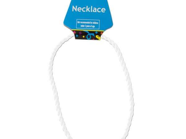 Bulk Buys Pb846-24 White Twist Sport Necklace - 24 Piece