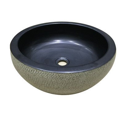 Porcelain Sink Bowl, Charcoal - 17 X 17 X 5.9 In.