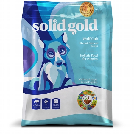 Animal Supply Sg18524 24 Lb Solid Gold Wolf Cub Bison & Oatmeal Puppy Formula Dry Dog Food