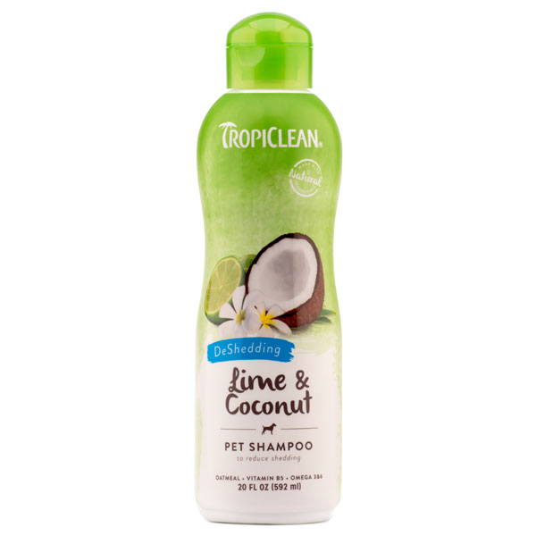 Animal Supply Tp20244 20 Oz Tropiclean Deshedding Lime & Coconut Pet Shampoo
