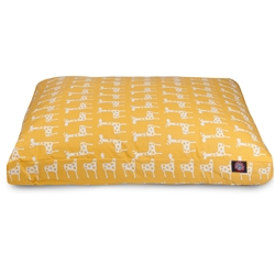 Majestic Pet 78899550098 Stretch Yellow Medium Rectangle Dog Bed