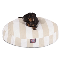 Majestic Pet 78899550706 Vertical Stripe Sand Small Round Dog Bed