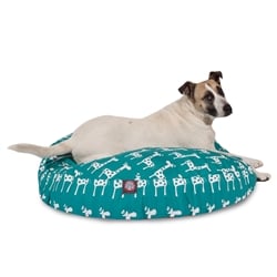 Majestic Pet 78899551097 Stretch Turquoise Large Round Dog Bed