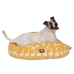 Majestic Pet 78899551098 Stretch Yellow Large Round Dog Bed