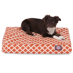 Majestic Pet 78899551201 Burnt Orange Bamboo Small Orthopedic Memory Foam Rectangle Dog Bed