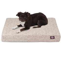 Majestic Pet 78899551278 Beige Metallic Charlie Small Orthopedic Memory Foam Rectangle Dog Bed