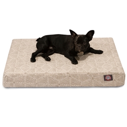 Majestic Pet 78899551478 Beige Metallic Charlie Medium Orthopedic Memory Foam Rectangle Dog Bed