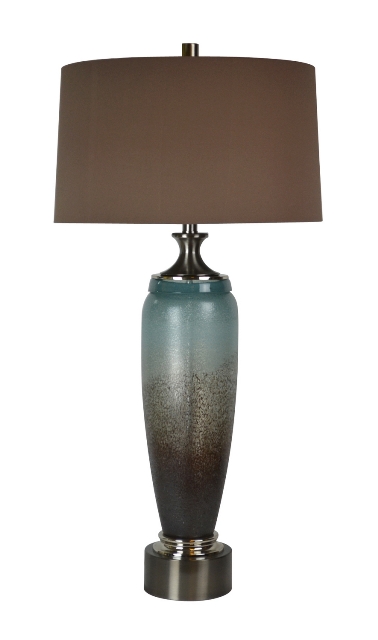 Delaney Table Lamp, Blue & Brown