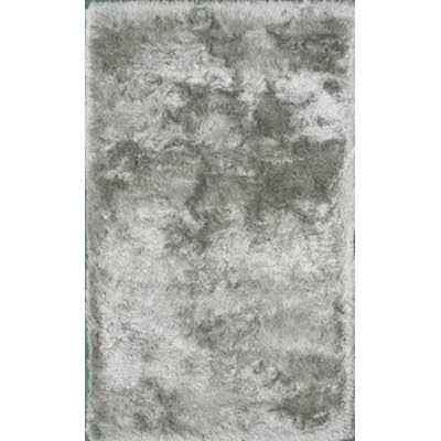 Crys260646 4 X 6 Ft. Crystal Solid Area Rug, Silver