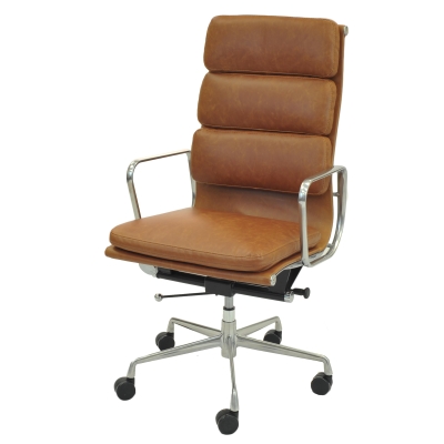 6900003-vt 44 X 22.5 X 23.5 In. Chandel Pu High Back Office Chair , Vintage Tawny