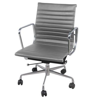 6900004-vs 36.5 X 22.5 X 23.5 In. Langley Pu Low Back Office Chair, Vintage Smoke