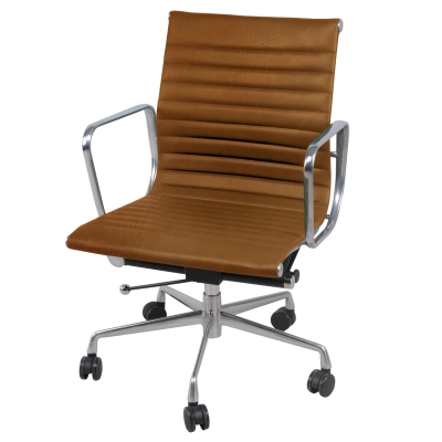 6900004-vt 36.5 X 22.5 X 23.5 In. Langley Pu Low Back Office Chair, Vintage Tawny