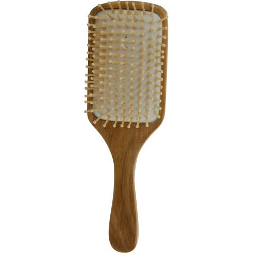 251936 Wood Bristel Hair Brush - Bamboo Paddle