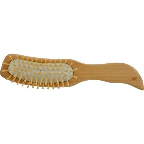 251937 Wood Bristle Hair Brush - Bamboo Purse Size
