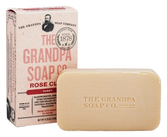 Grandpa Soap 230738 Rose Clay Bar Soap - 4.25 Oz