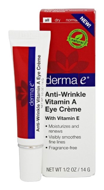 Derma E 230211 Facial Moisturizer Anti-wrinkle Vitamin A Eye Creme 0.5 Oz