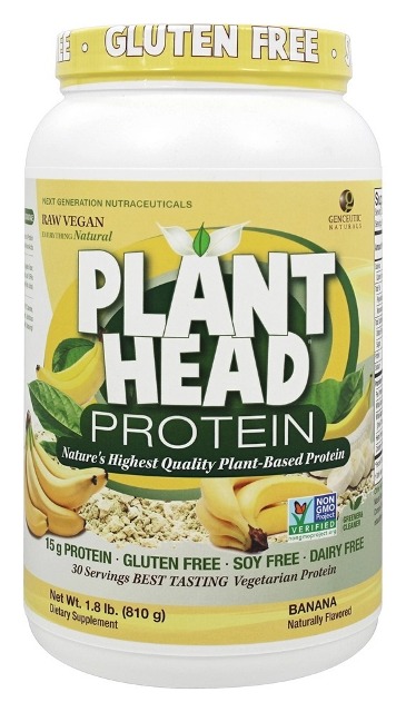 230089 Plant Head Protein Powders Plant Head Protein, Banana 30 Servings