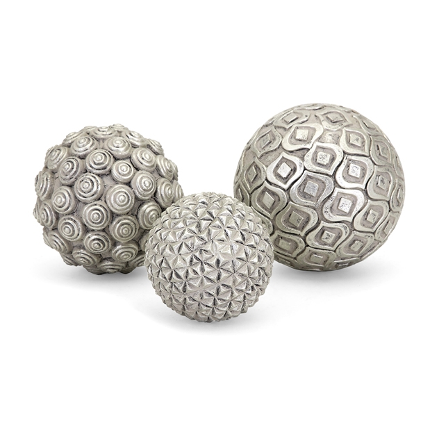 Imax 40523-3 Nahara Silver Balls - Set Of 3