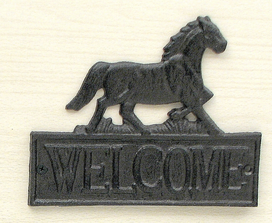 049-15746 Cast Iron Horse Welcome