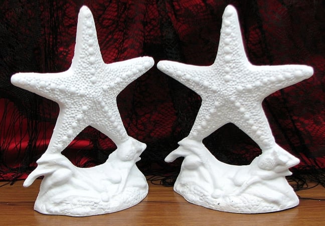 0184s-0155 Star Fish Book End - Set Of 2