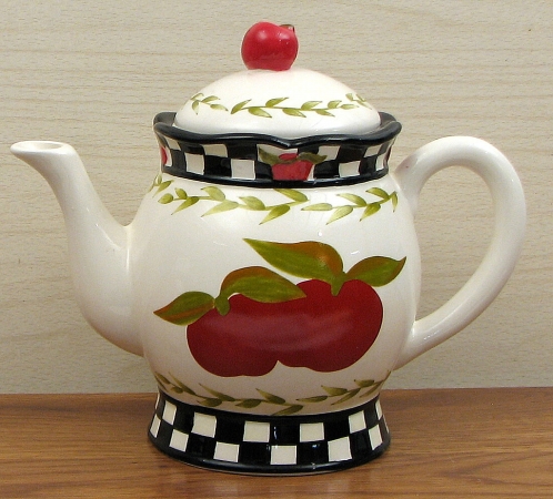049-10913 Ceramic Apple Teapot