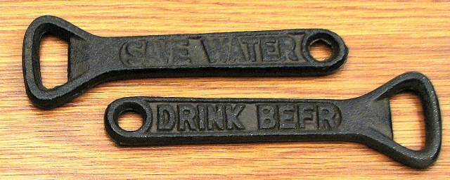 0184s-0994a Save Water Drink Beer Bottle Opener - Set Of 2