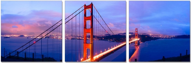 18156 Golden Gate Bridge Wall Art, Blue & Orange