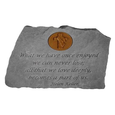 11168 What We Have Once Enjoyed Memorial Stone With Angel Personalized Insert