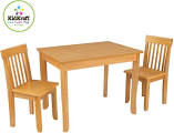 26637 8 X 27.25 X 35.5 In. Avalon Table Ii & Chairs Set Natural